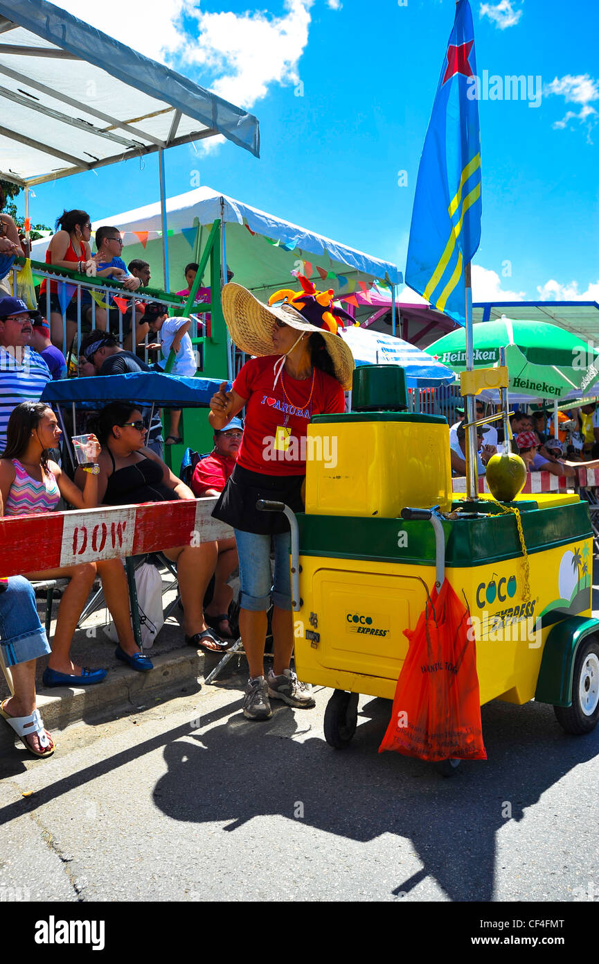 Grand Parade à Aruba pour célébrer le festival Carnaval 58 Banque D'Images