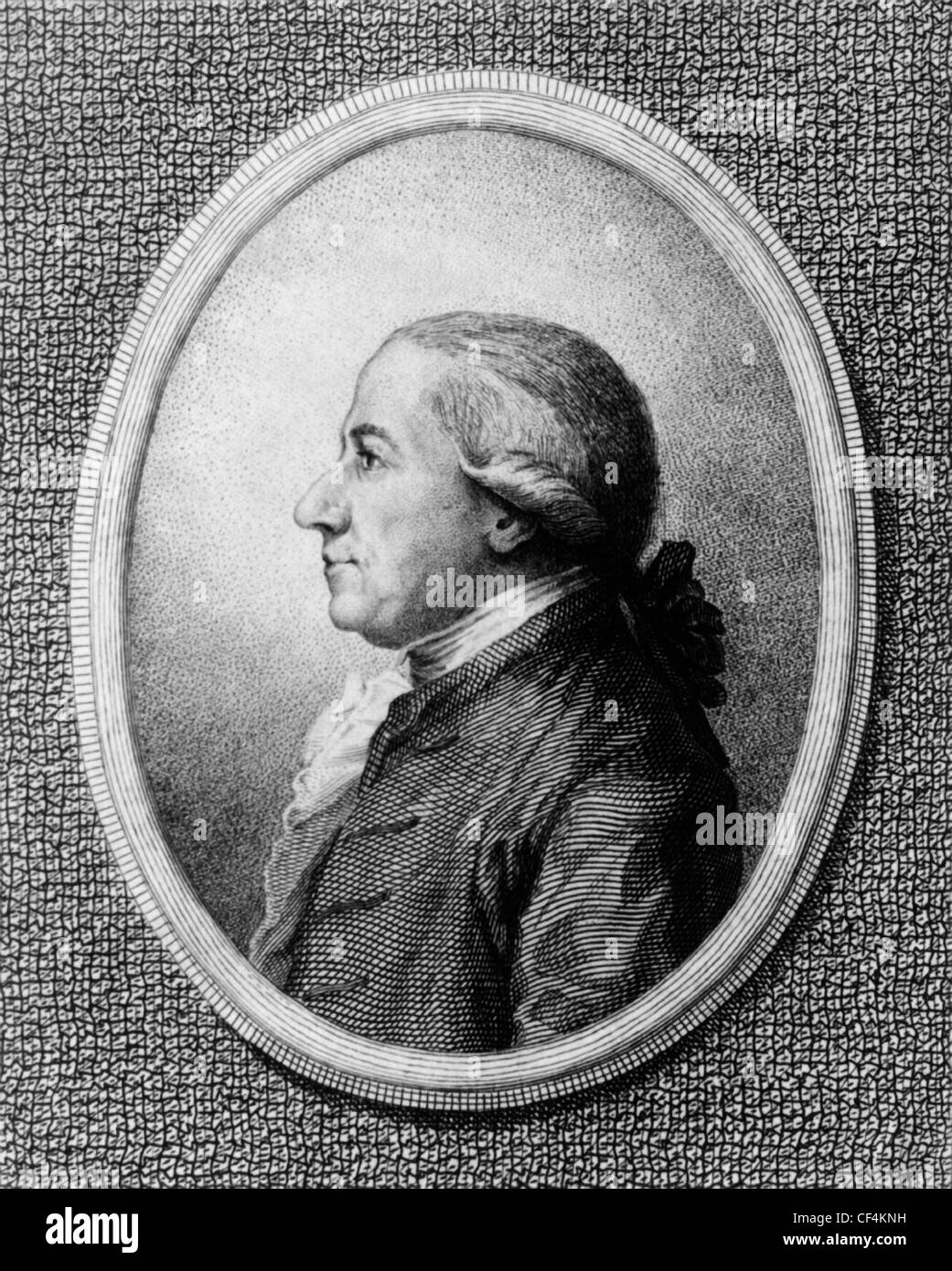Portrait Vintage print de l'homme d'État américain Henry Laurens (1724 - 1792) - Président de la Deuxième Congrès Continental de 1777 à 1778. Banque D'Images