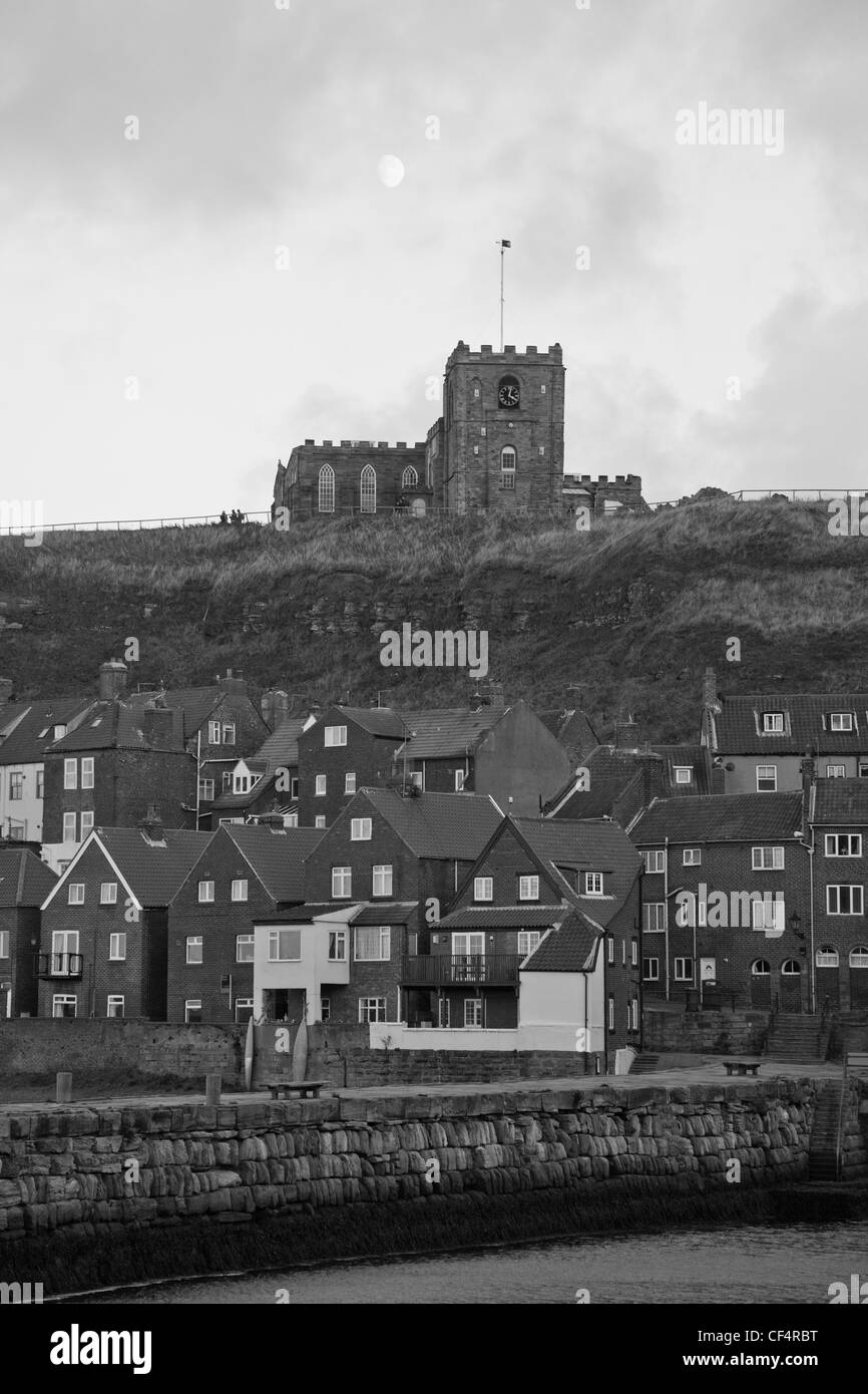 L'église St Mary à Whitby, North Yorkshire. Banque D'Images