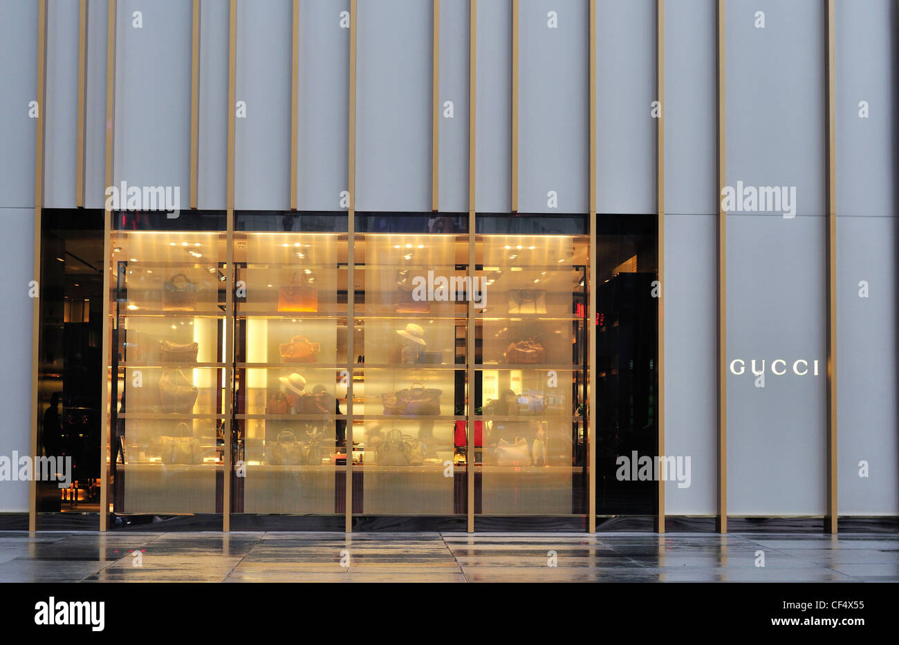 Boutique Gucci à Chongqing, Chine. Banque D'Images