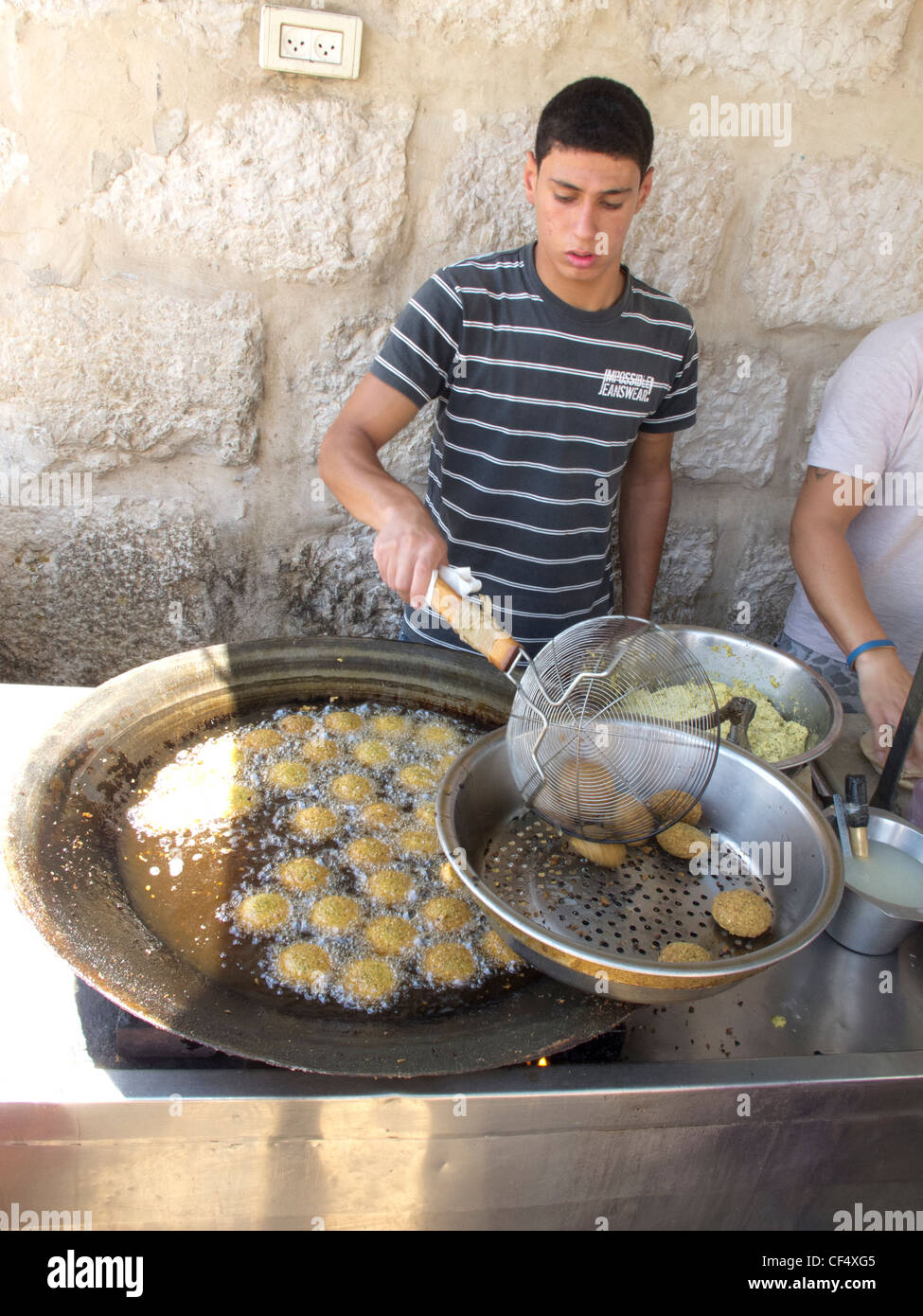 Falafel shop à Betléhem,Betlemme,Cisjordanie Palestine Banque D'Images