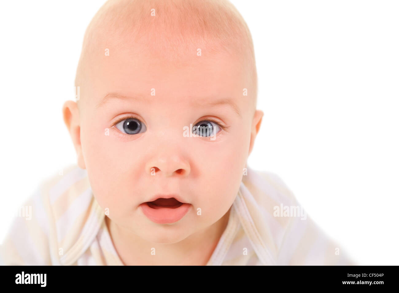 Bebe Etonne S Approche A Quatre Pattes A La Recherche Isoles Photo Stock Alamy