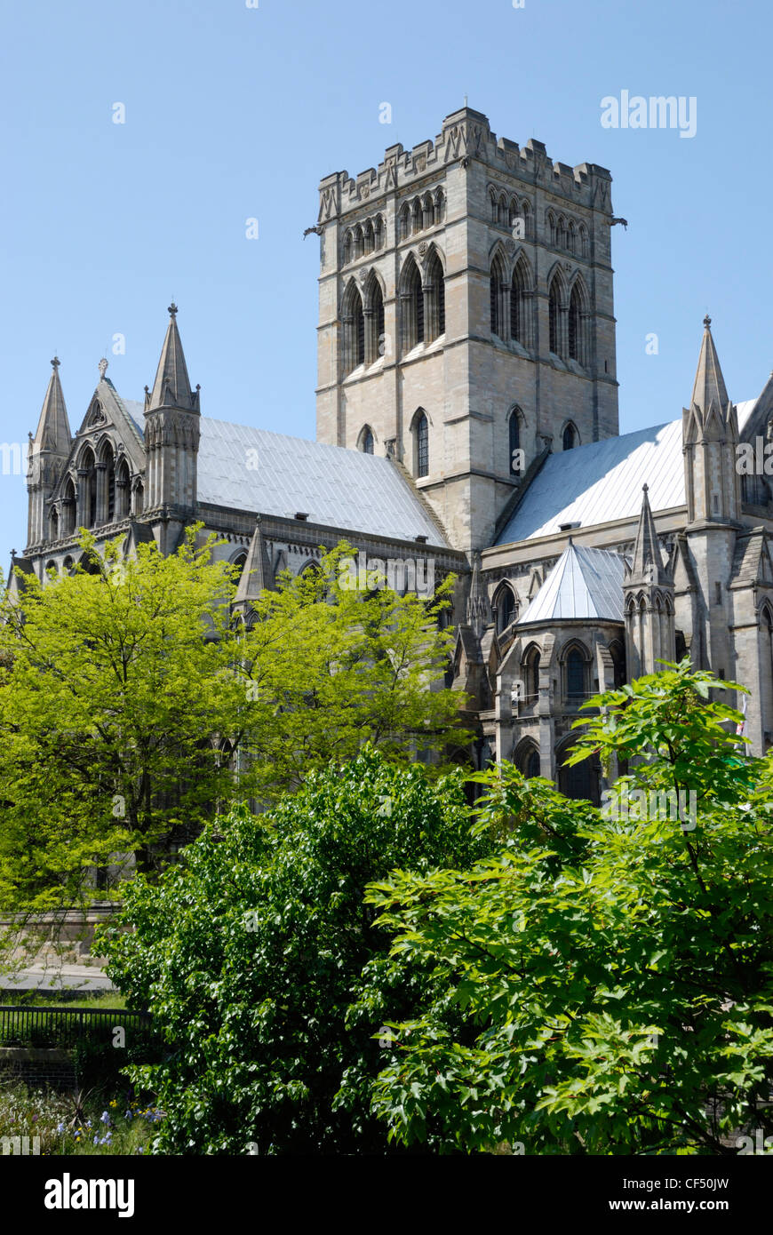 La Cathédrale St Jean le Baptiste, la deuxième plus grande cathédrale catholique du Royaume-Uni. Banque D'Images