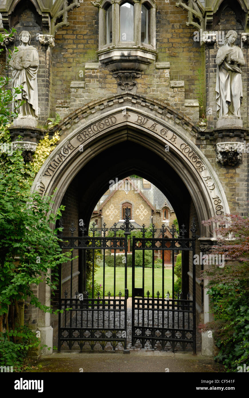 L'entrée de Holly Village de Swains Lane. Banque D'Images