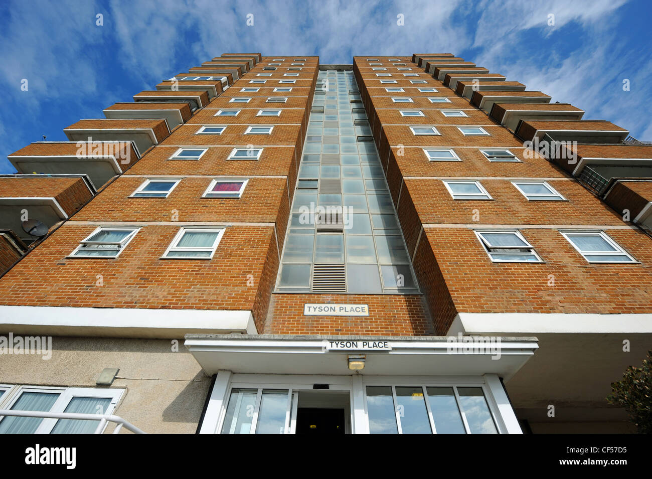 Tyson Place un haut conseil de bloc appartements en centre-ville de Brighton UK Banque D'Images