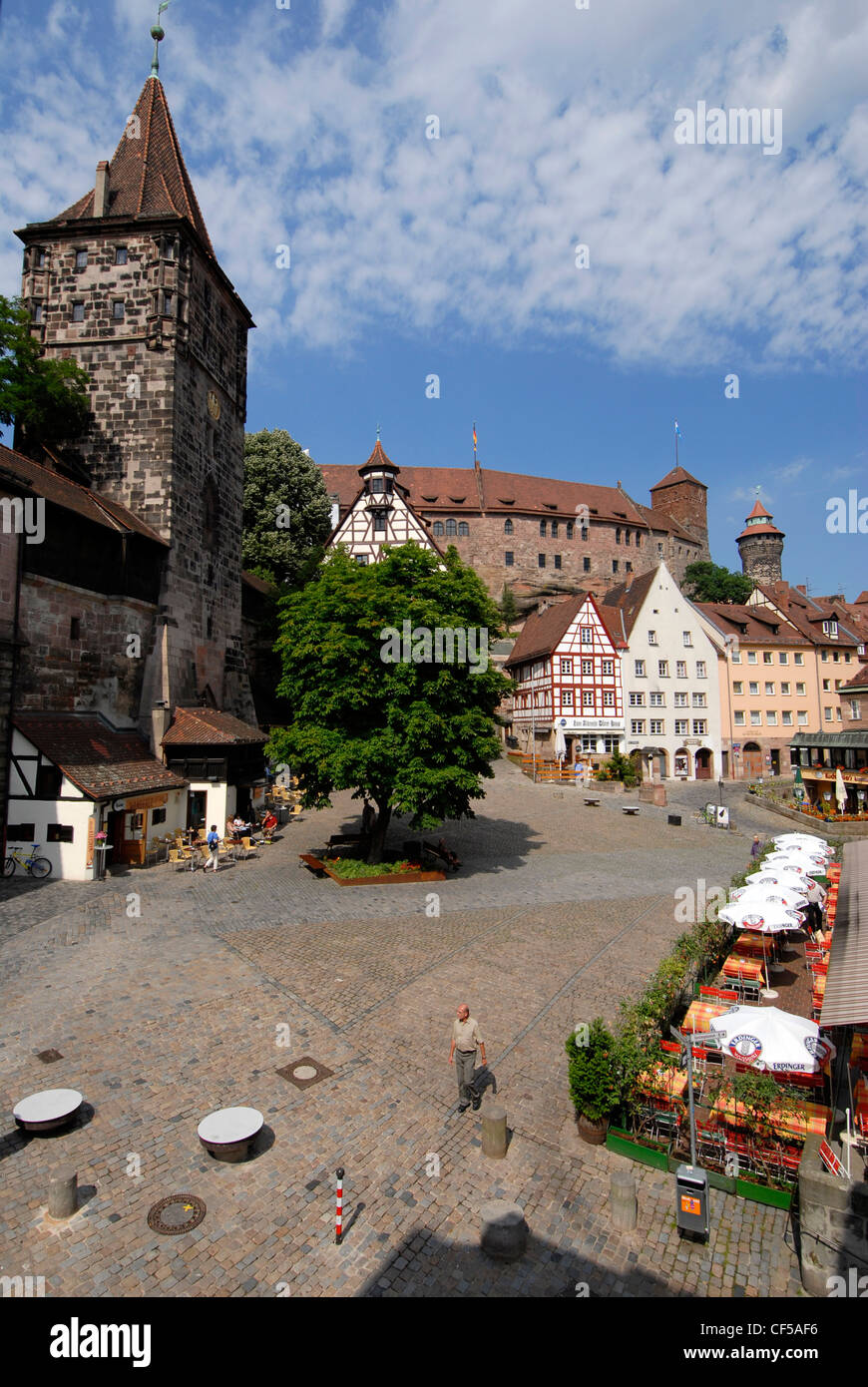 Platz suis Tiergärtnertor Tiergärtnertor (Square) à Nuremberg, Allemagne Banque D'Images