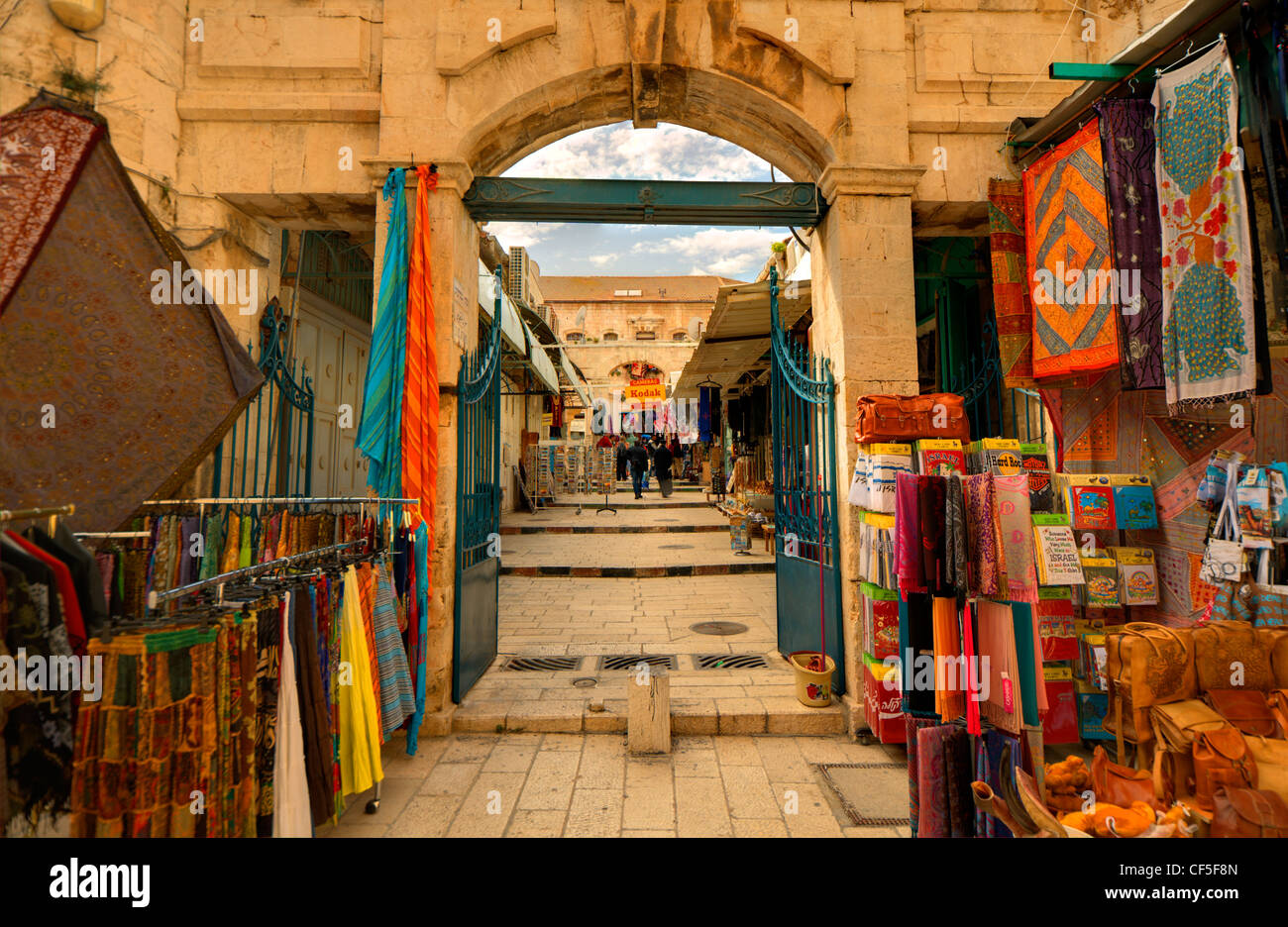 Marché arabe dans la vieille ville de Jérusalem, Israël Banque D'Images