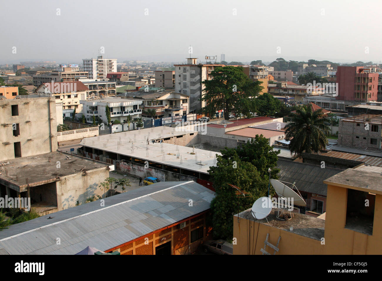 Vues sur la capitale Kinshasa RDC. Centre-ville, la Ville, Kinshasa, République démocratique du Congo. Banque D'Images