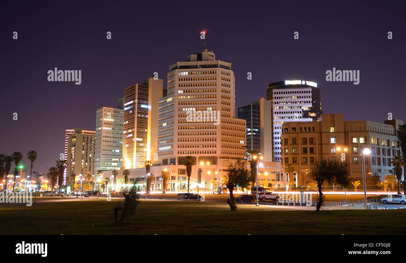 Skyline de Tel Aviv, Israël. Banque D'Images
