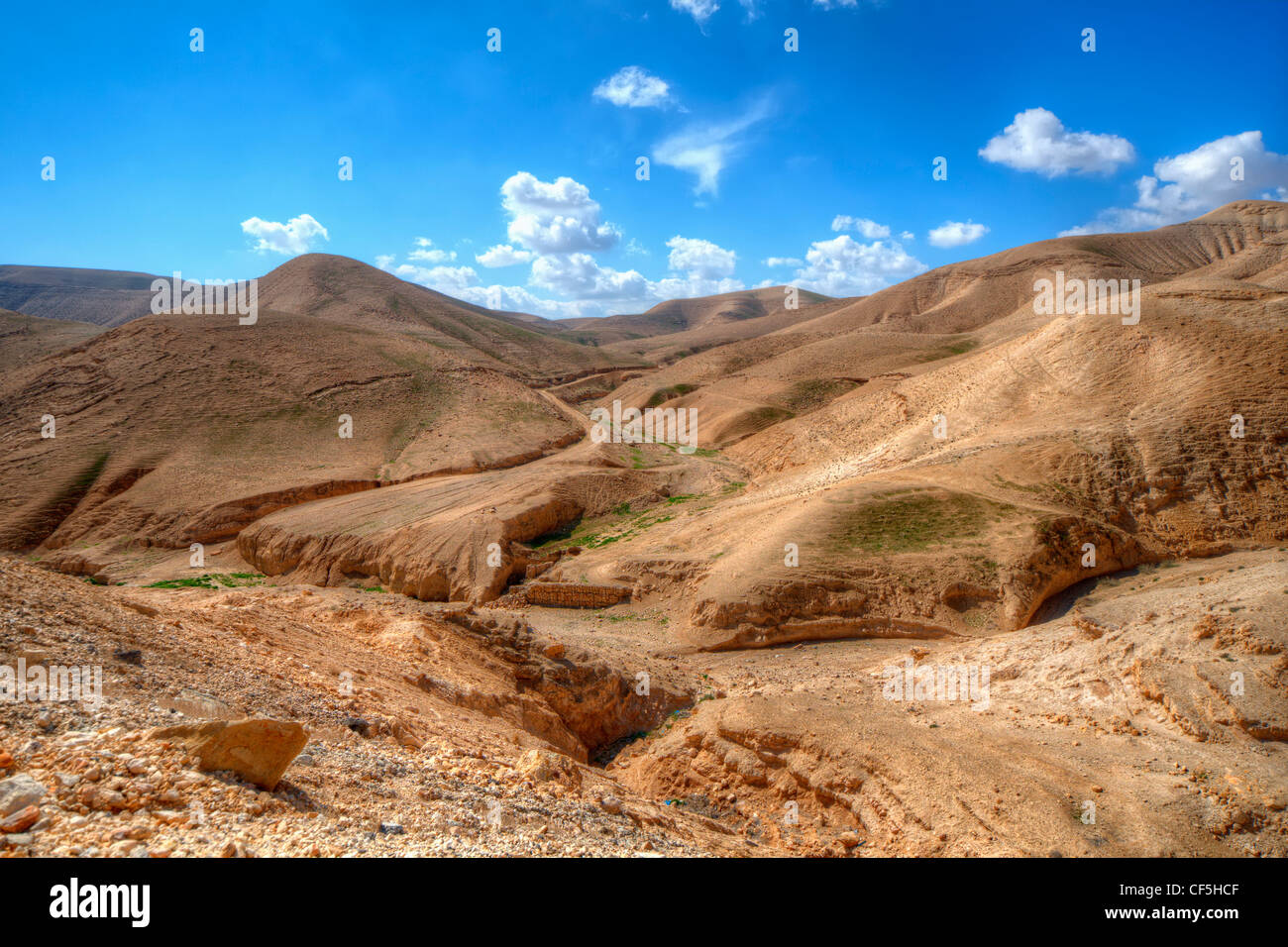 Paysage désertique près de Jérusalem, Israël. Banque D'Images