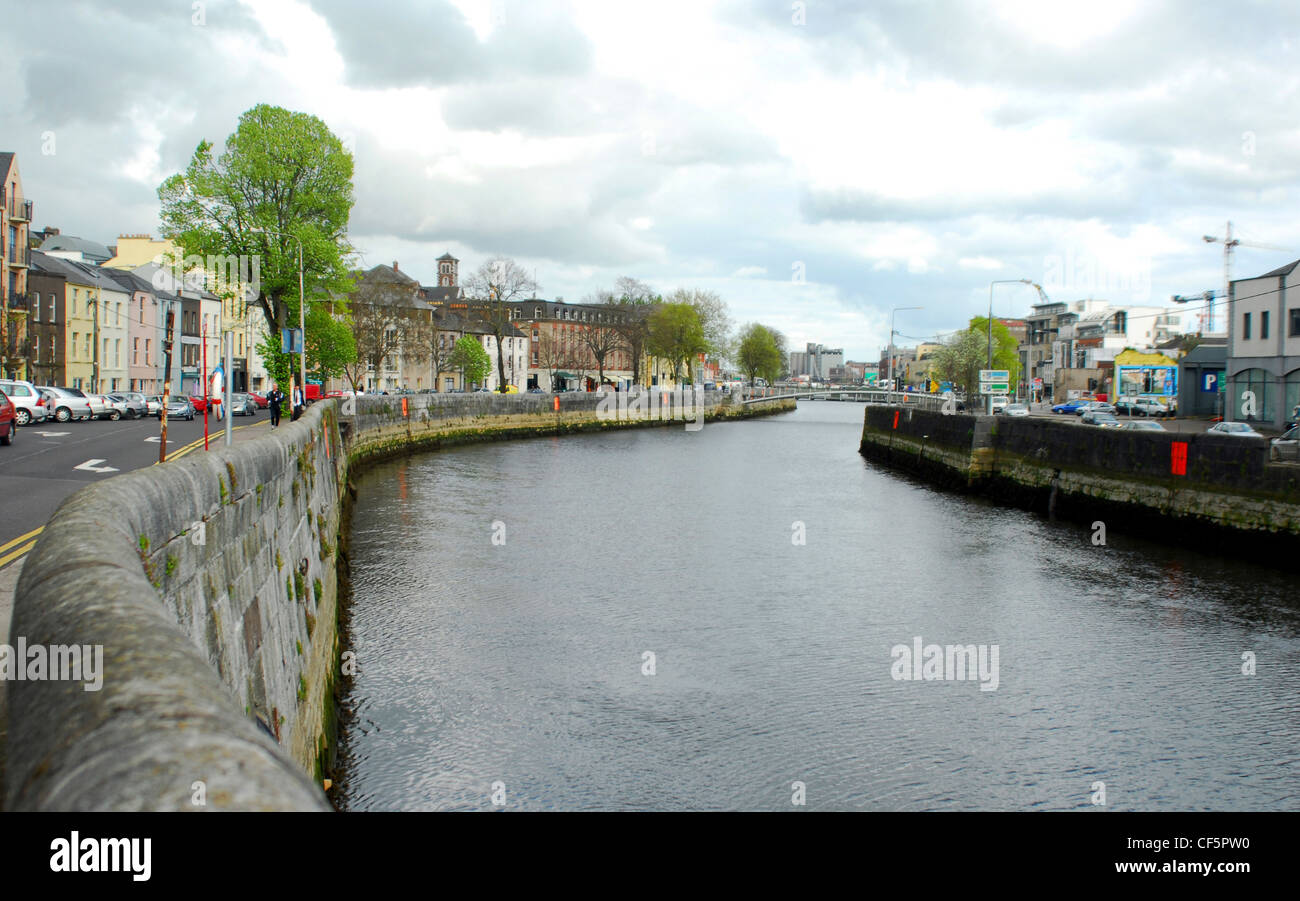 Une vue le long de la rivière Lee dans le comté de Cork. Banque D'Images