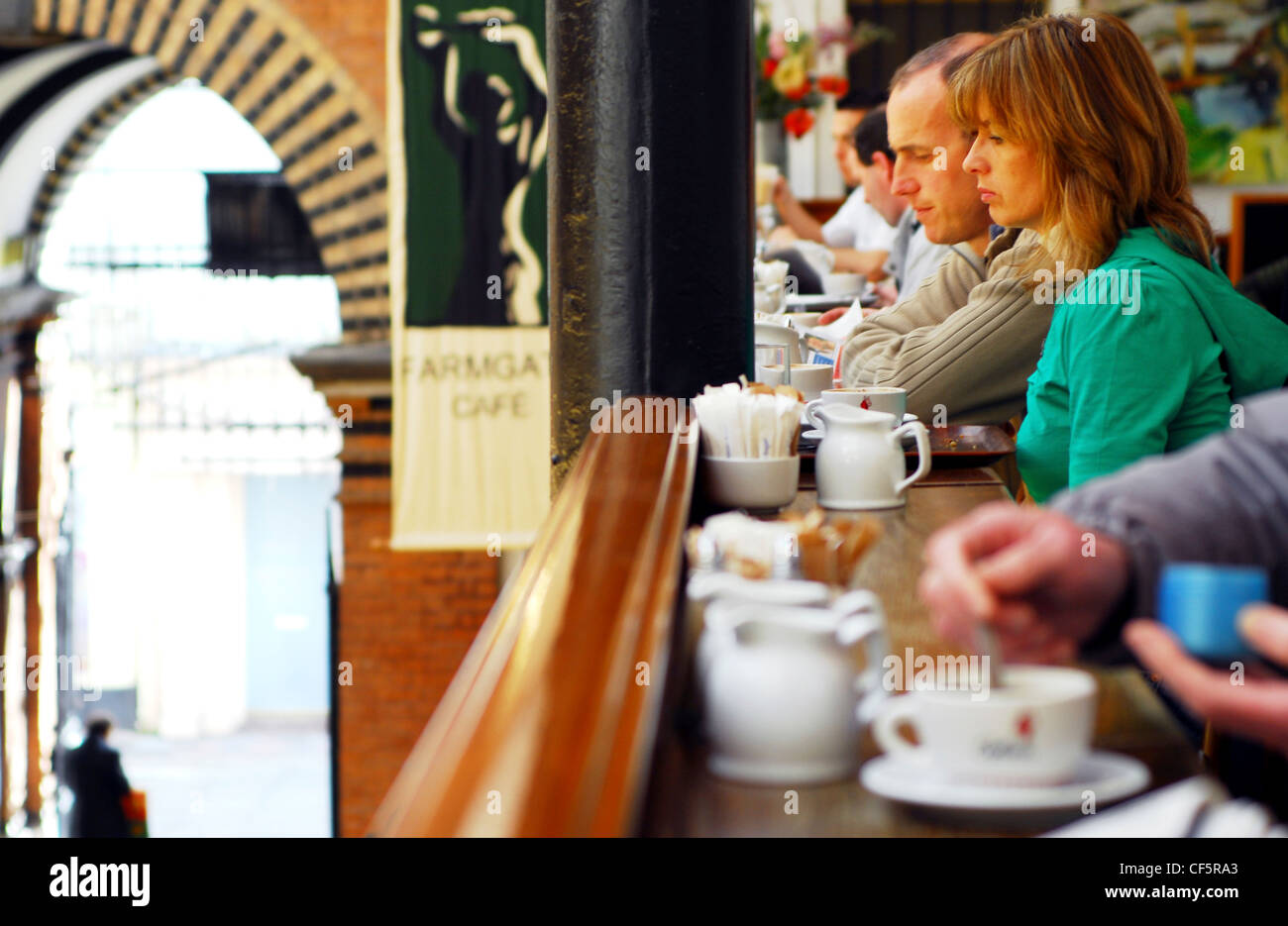 Le marché anglais à Shoppers à Cork. Banque D'Images