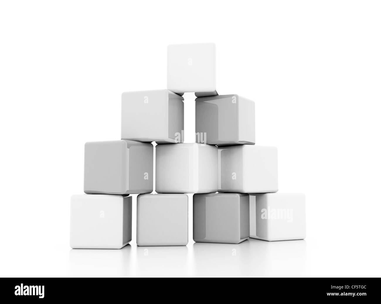 Argent blanc bloc bâtiment Banque D'Images