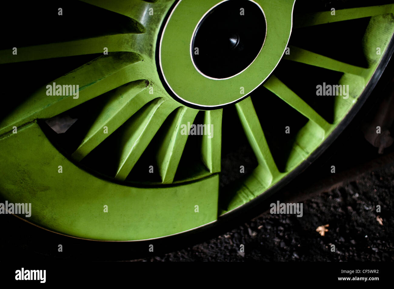 Un gros plan d'une partie d'un moteur à vapeur à cabanes à Horsted Keynes railway station dans l'East Sussex. Banque D'Images