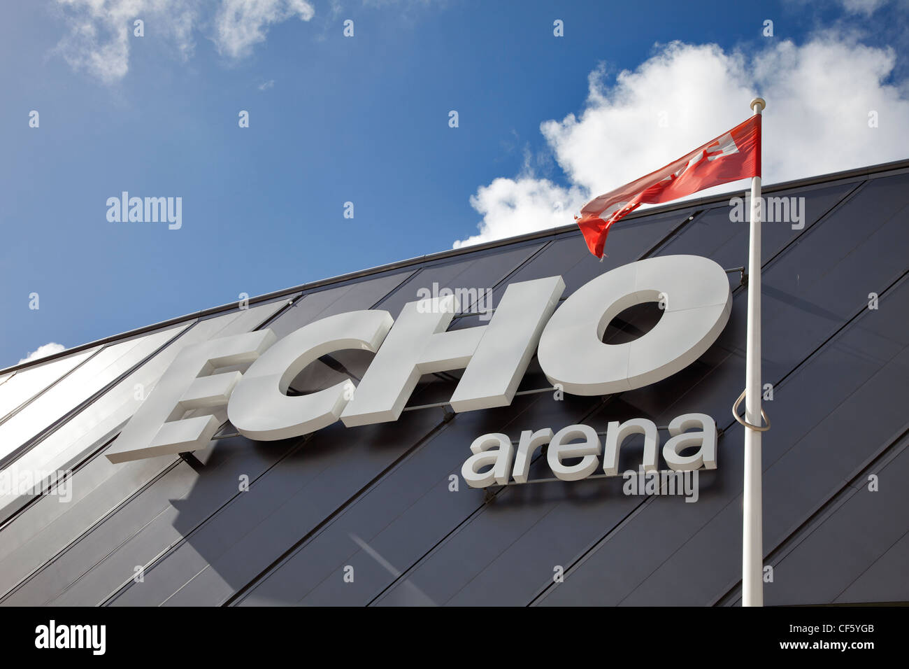 L'Echo Arena, d'une capacité de 11 000 lieux sur la rive est de la rivière Mersey, dans le coeur du centre-ville. Banque D'Images