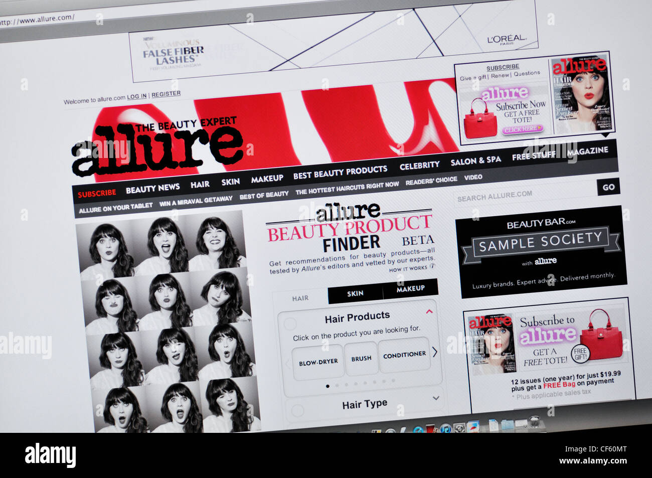 Site web du magazine allure Banque D'Images