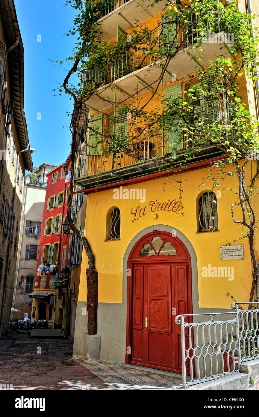 La vieille ville, Nice, Côte d'Azur, France. Banque D'Images