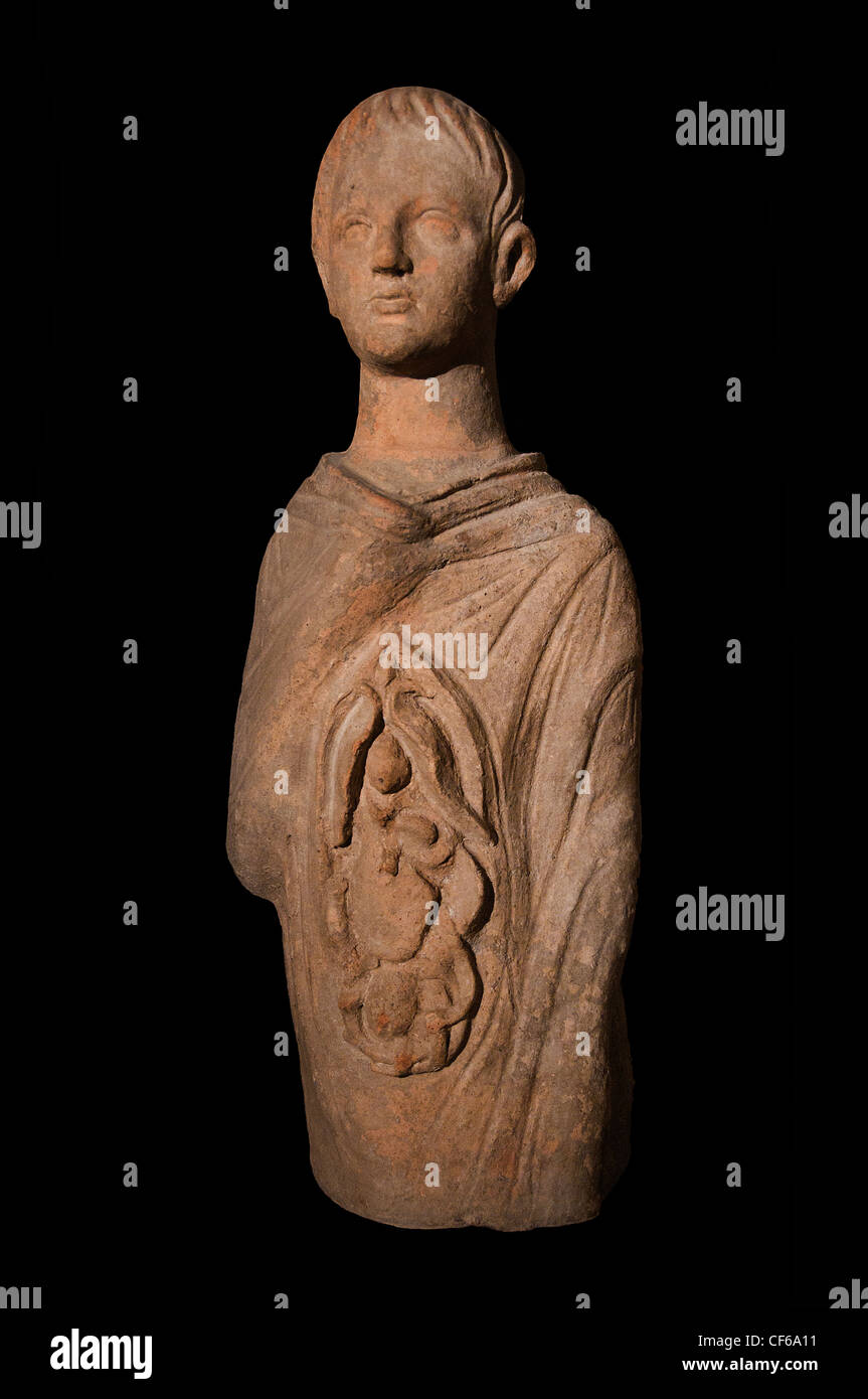 Statue étrusque figure 3 - 2 siècle avant J.-C. La Toscane Italie Banque D'Images