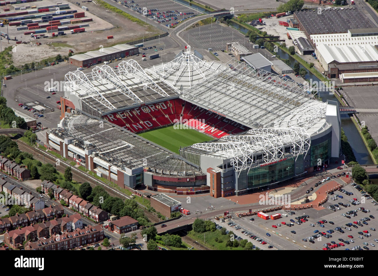 vue-a-rienne-de-manchester-united-fc-stade-old-trafford-photo-stock-alamy