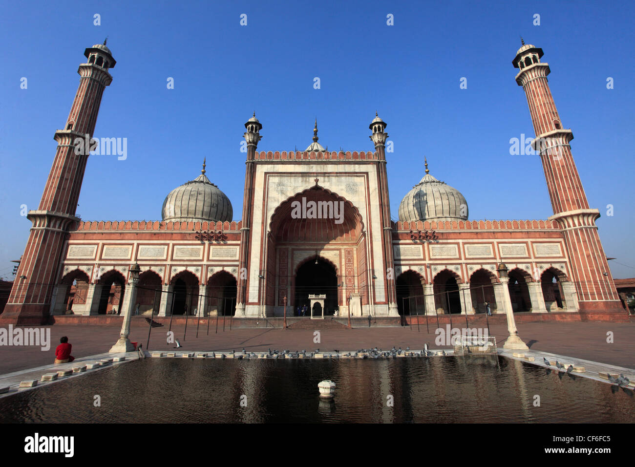 L'Inde, Delhi, Jama Masjid, mosquée, Banque D'Images