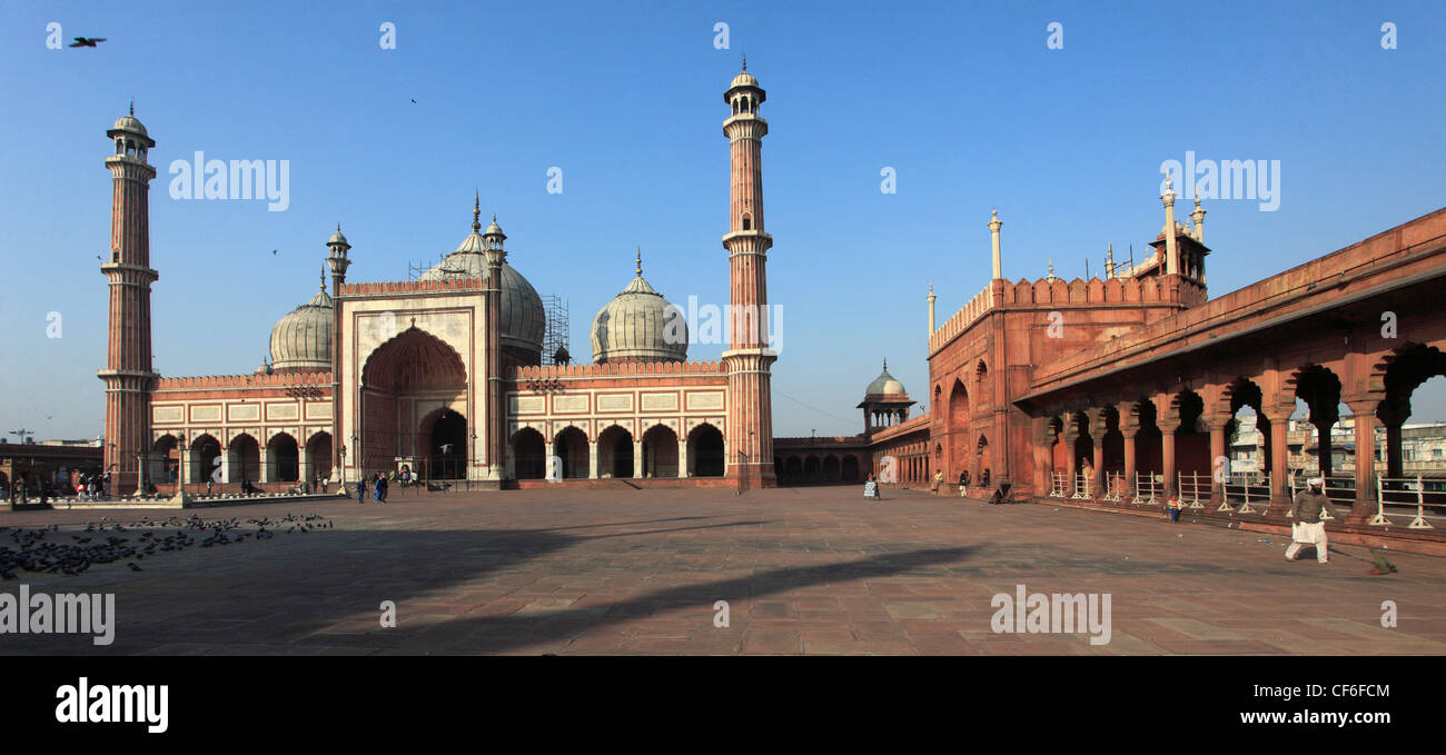 L'Inde, Delhi, Jama Masjid, mosquée, Banque D'Images