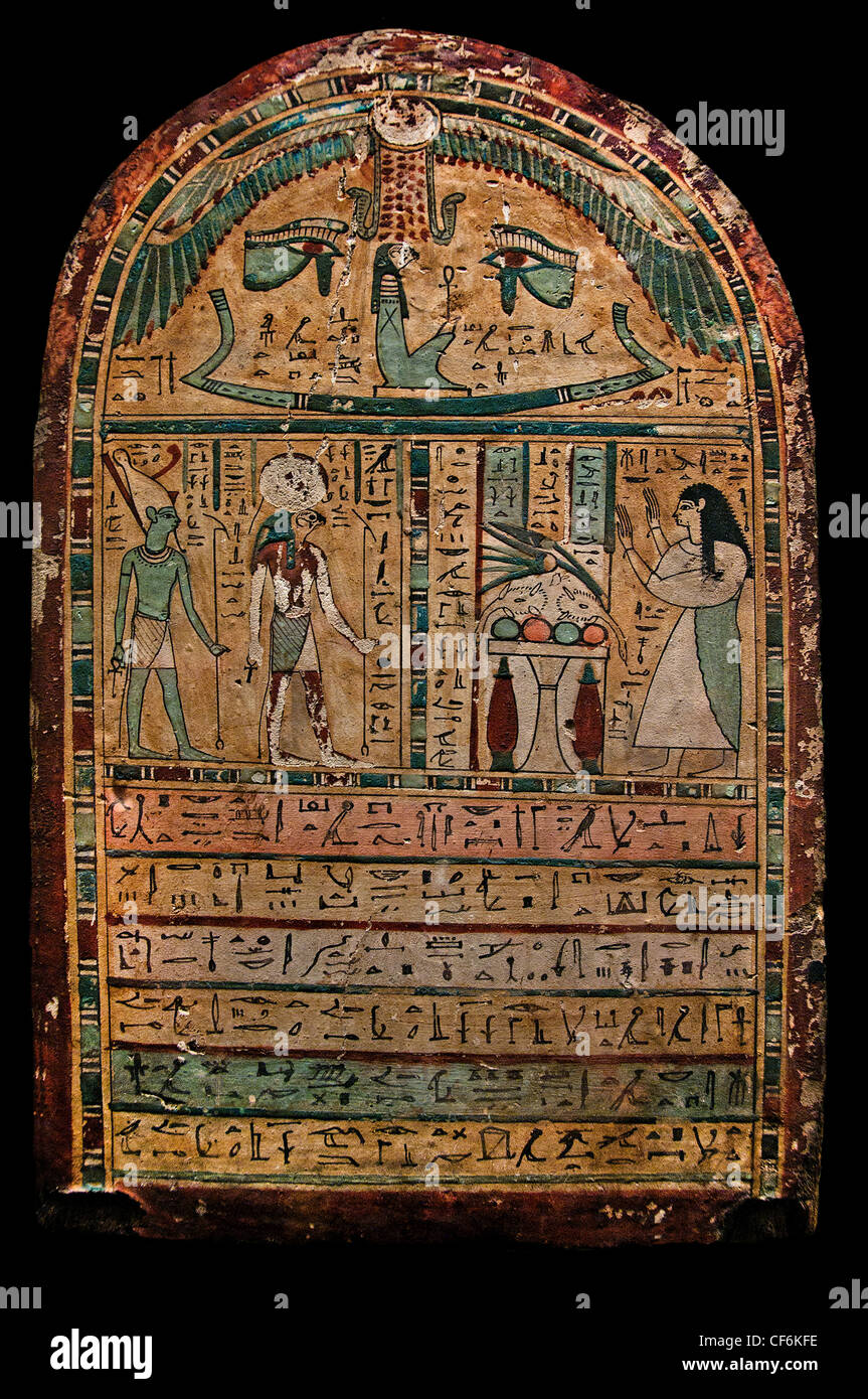 La dame aime le soleil Deniset 332-30 Ptolémaïque Égypte hiéroglyphe égyptien JC Banque D'Images
