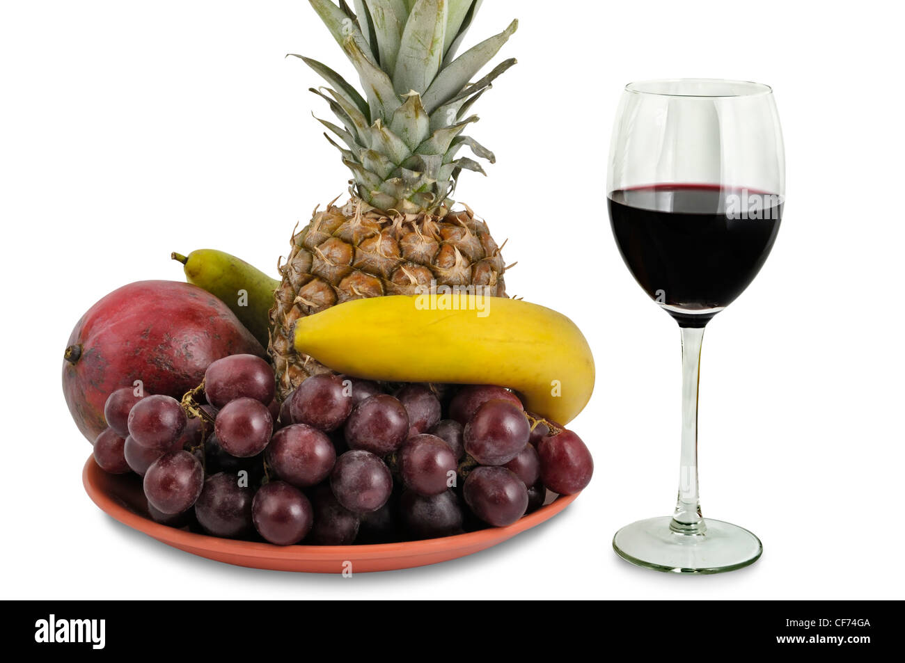 Fruits et vin Banque D'Images