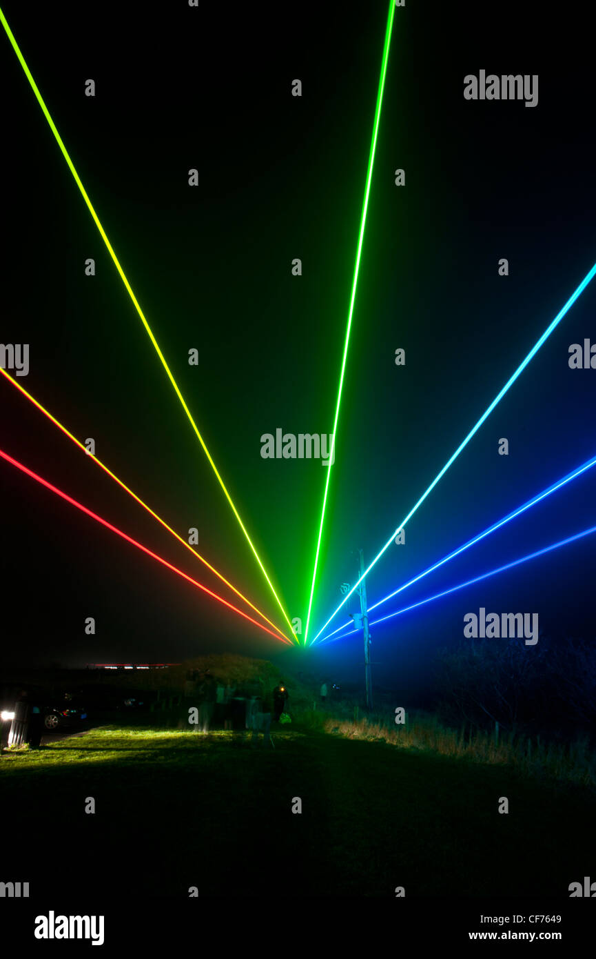 Lumières Arc-en-ciel olympique Banque D'Images