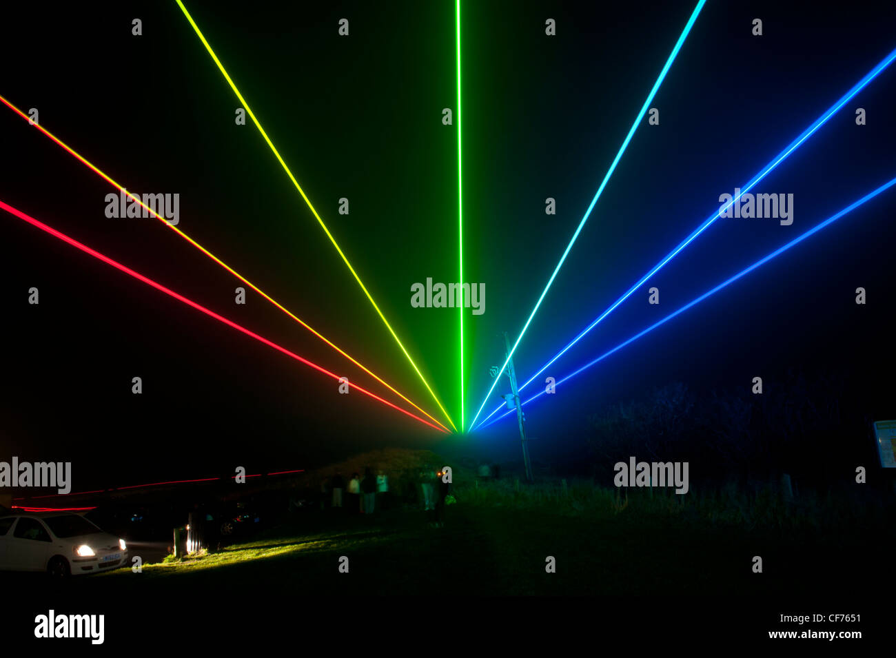 Lumières Arc-en-ciel olympique Banque D'Images
