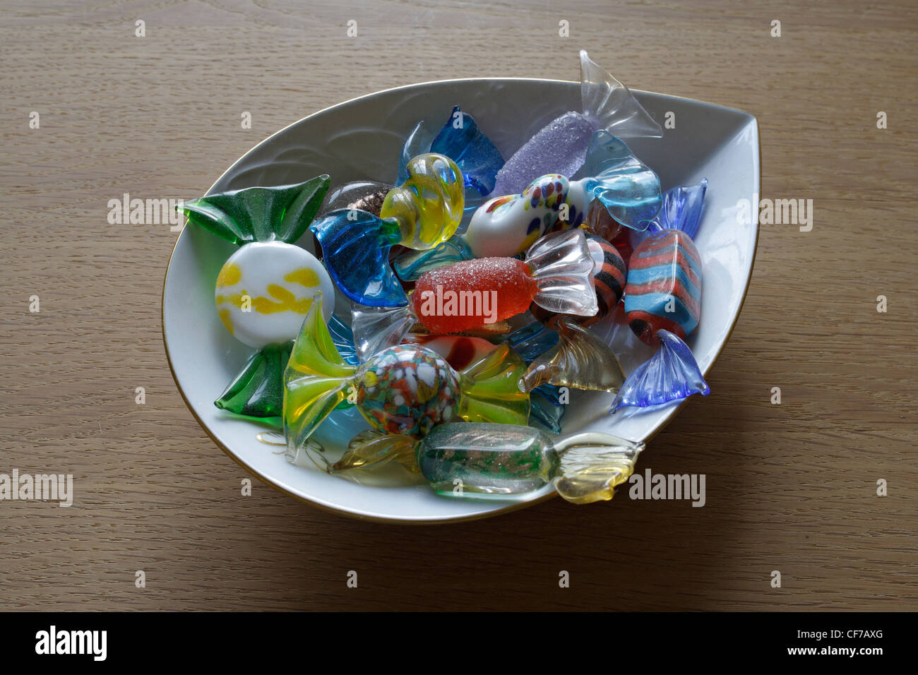 L'Imitation de bonbons en verre de Venise Banque D'Images