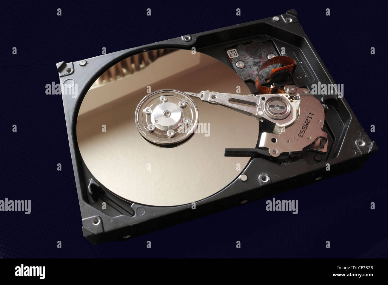 L'intérieur du disque dur d'un ordinateur. Technologie HDD moderne Banque D'Images