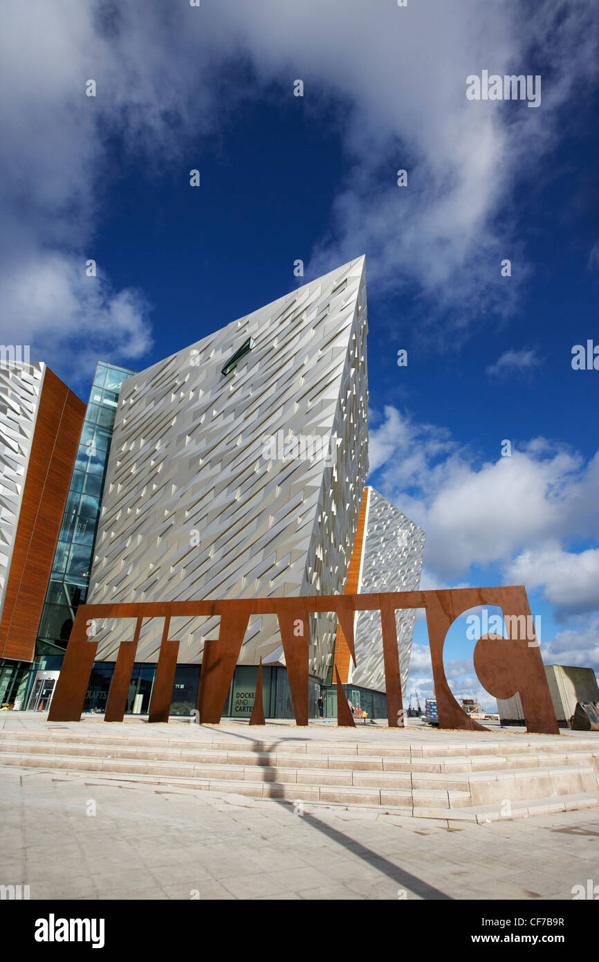 Titanic titanic museum bâtiment signature trimestre Irlande du Nord Belfast Banque D'Images