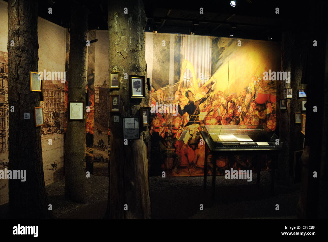 La Chambre de Mahler à la Haus der Musik (Maison de la musique), Vienne, Autriche Banque D'Images