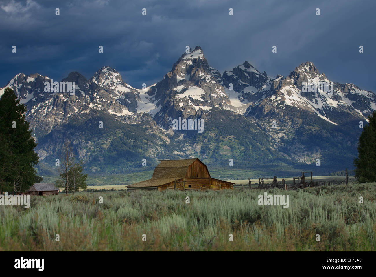Ligne de Mormon Grange Banque D'Images
