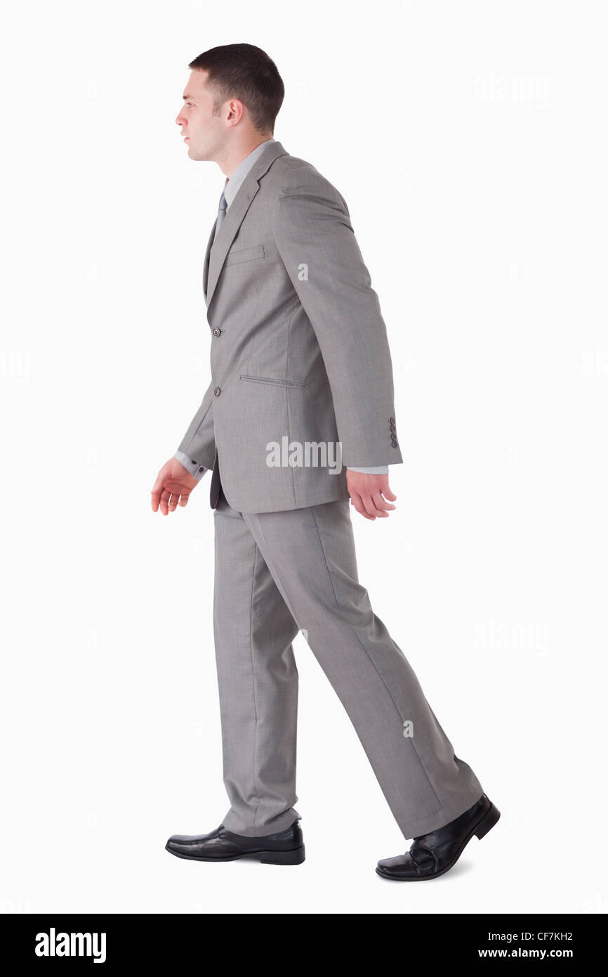 Portrait of a businessman walking Banque D'Images