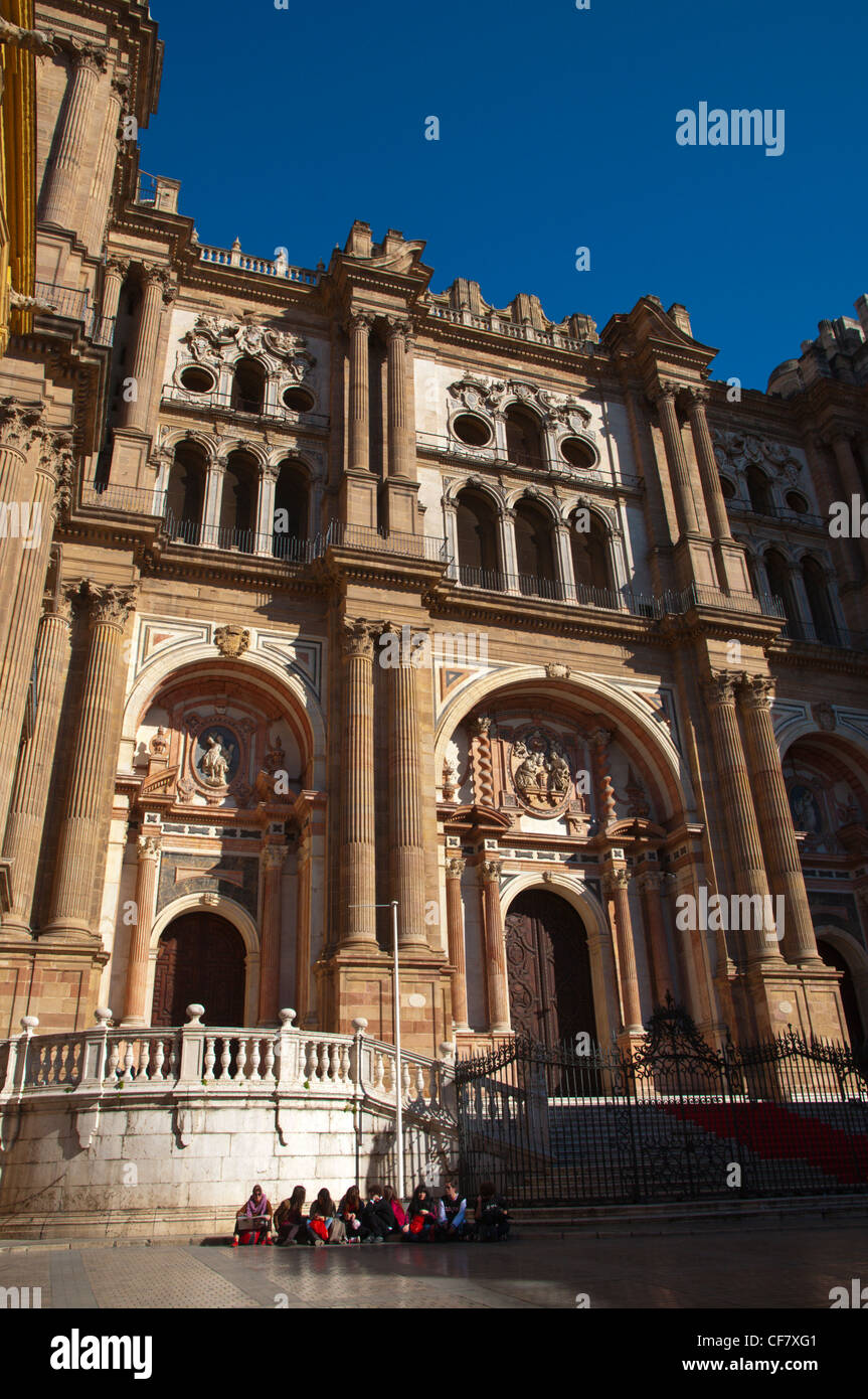 La cathédrale de l'Incarnation de Málaga église sur Calle Molina Lario street à Plaza del Obispo square old town Malaga Banque D'Images