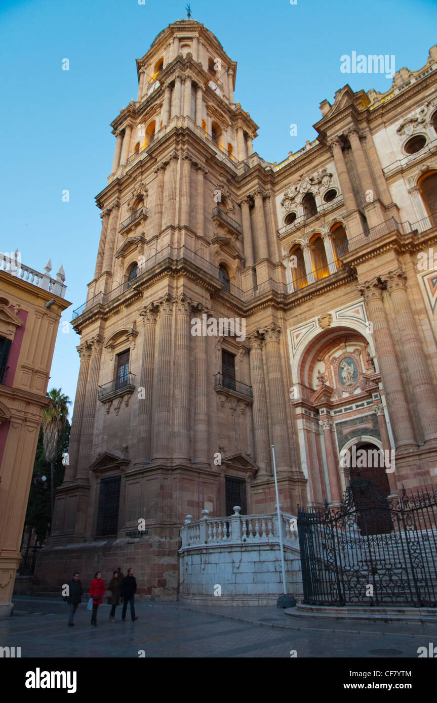 La cathédrale de l'Incarnation de Málaga Church street le long de la Calle Molina Lario Malaga Espagne Banque D'Images