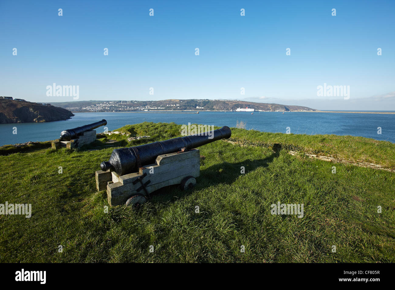 Old Fort, Fishguard, Pembrokeshire, Pays de Galles, Royaume-Uni Banque D'Images