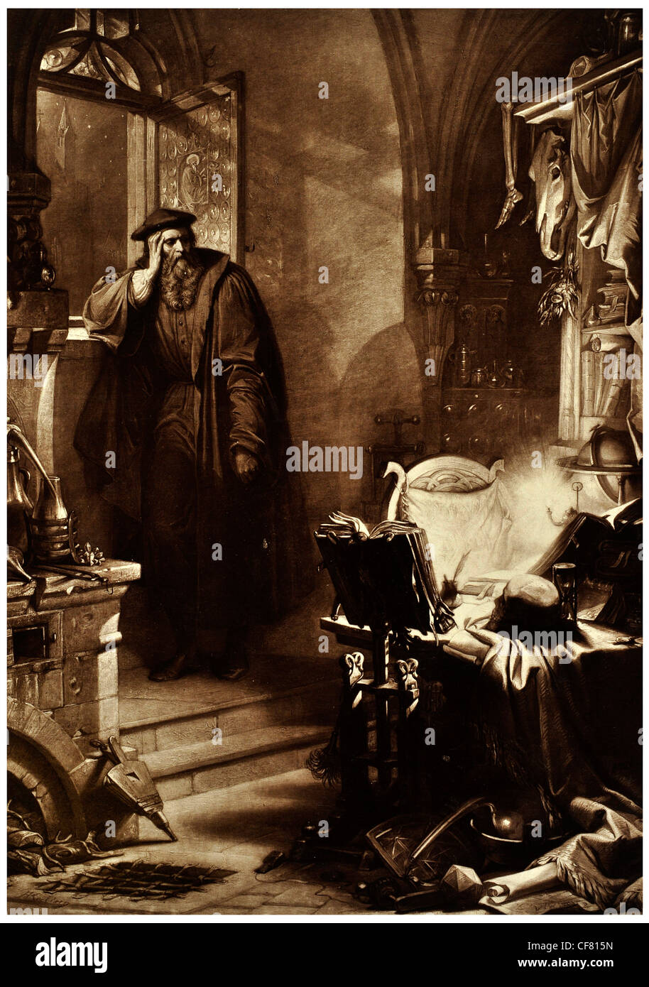 Faust Johann Wolfgang von Goethe une tragédie 1870 costume conte magique magique histoire mythe légende caractère loi théâtre Banque D'Images