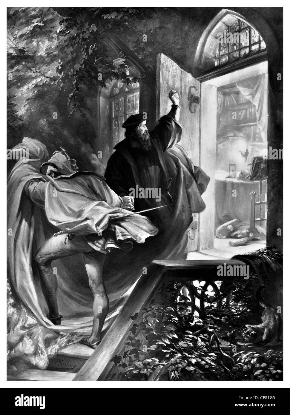 Faust Johann Wolfgang von Goethe une tragédie 1870 costume conte magique magique histoire mythe légende caractère loi théâtre Banque D'Images