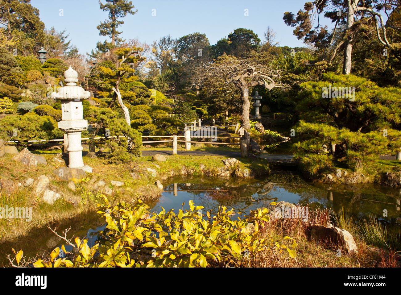 Les jardins japonais dans le golden gate Park, San Francisco, Californie, USA. Banque D'Images