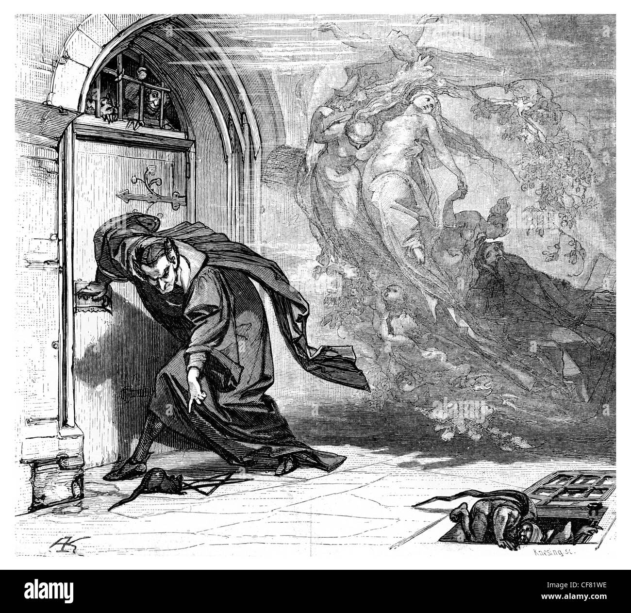 Faust Johann Wolfgang von Goethe une tragédie 1870 costume conte magique magique histoire mythe légende caractère loi théâtre Banque D'Images