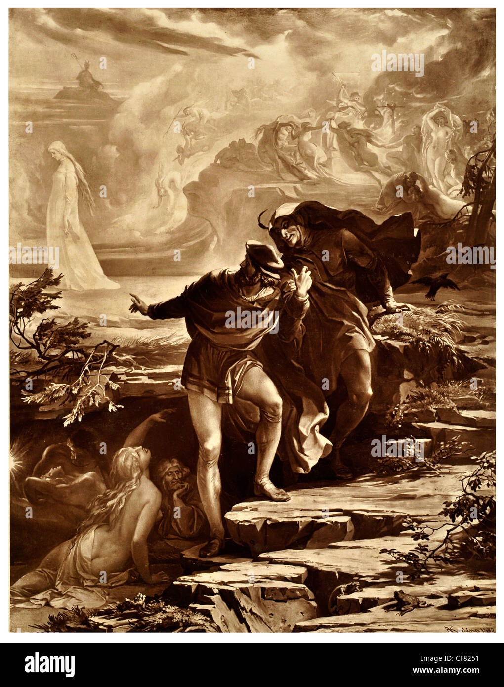 Faust Johann Wolfgang von Goethe une tragédie 1870 costume conte magique magique histoire mythe légende caractère loi théâtre Banque D'Images