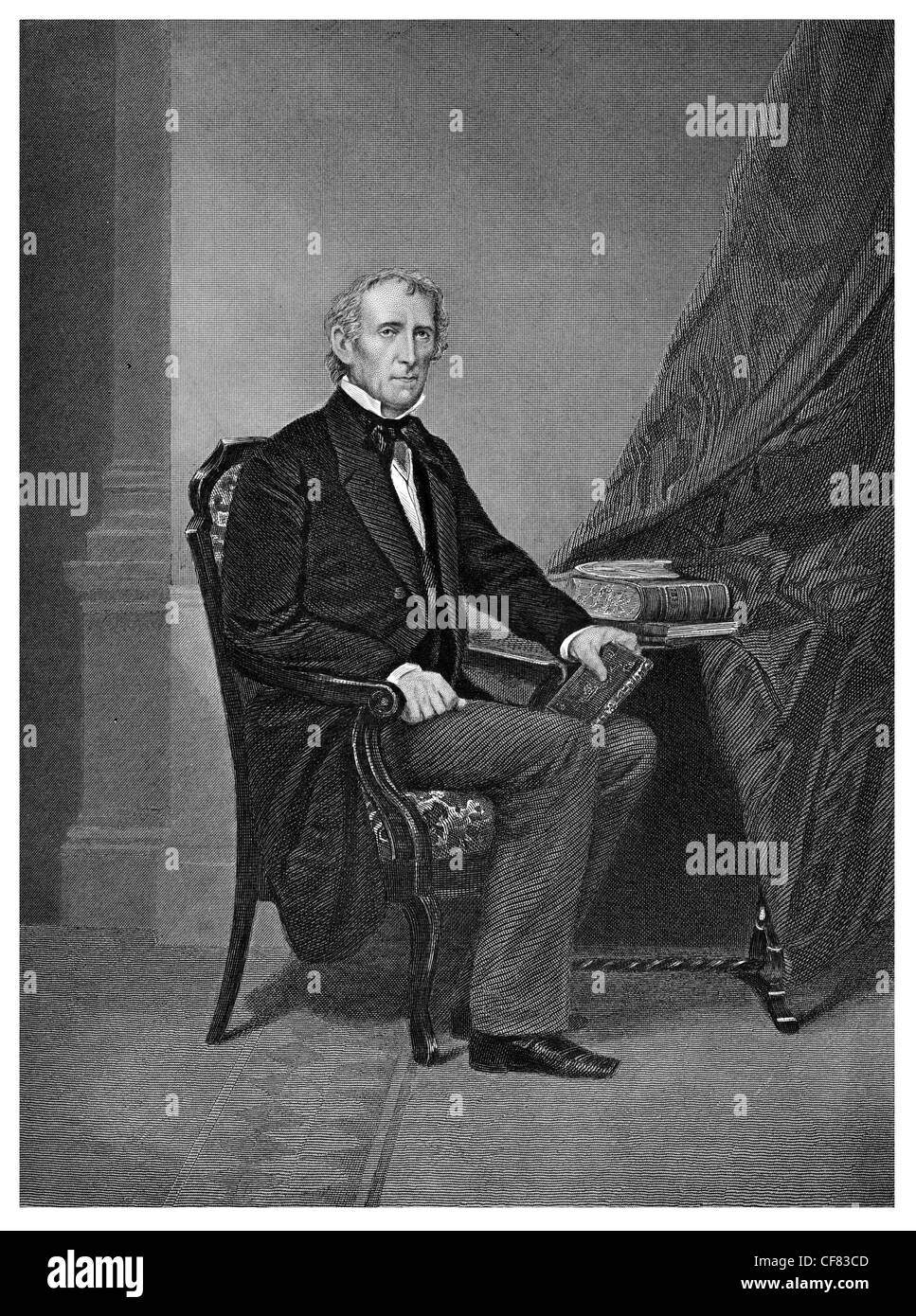 John Tyler Whig 10e président et vice-président Banque D'Images