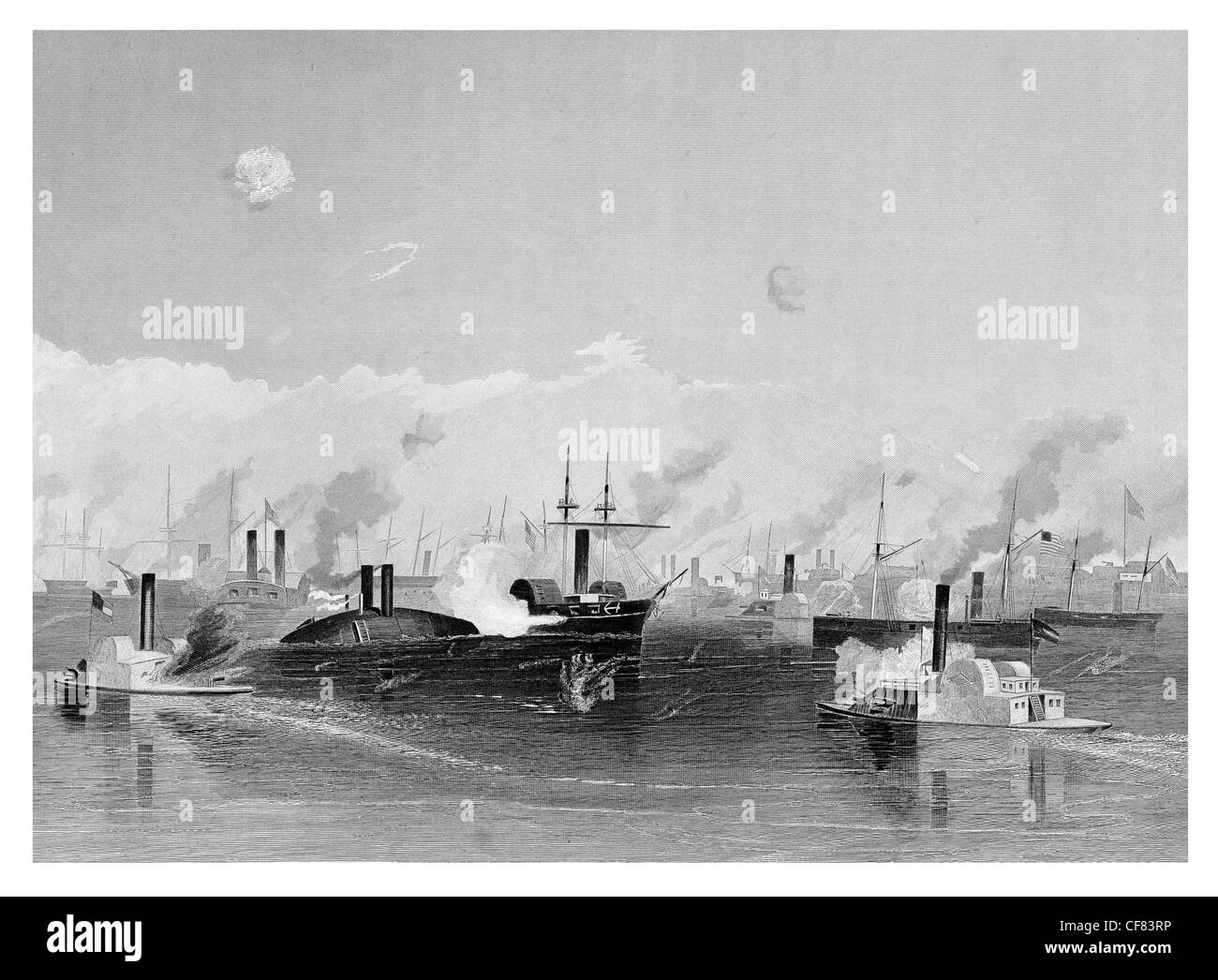 Capture de la Nouvelle Orléans attaque du Fort Saint St Phillip Louisiane 1862 Banque D'Images