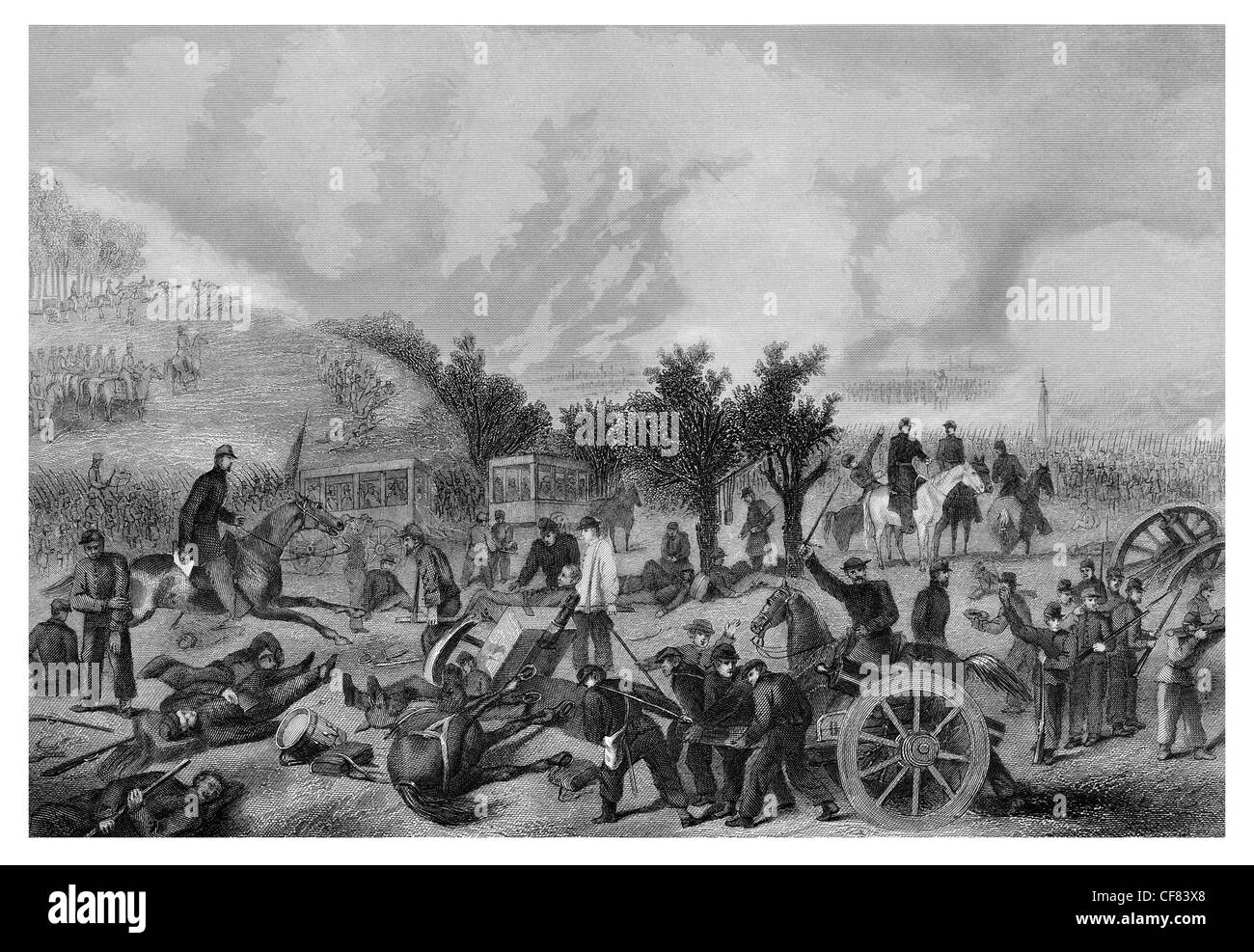 Bataille de Gettysburg, Révolution américaine se sont battus 1-3 juillet 1863, New York. Banque D'Images