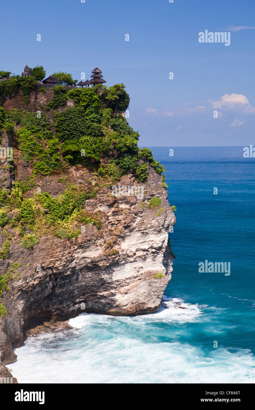 L'Indonésie, l'Asie, l'île de Bali, le Pura Uluwatu, Temple, temple, riff, exotique, des vagues, des Banque D'Images