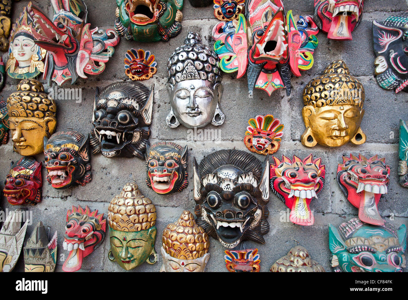 L'Indonésie, l'Asie, l'île de Bali, masque shop, Bouddha, masque, shop,  couleurs, similaire, de nombreux Photo Stock - Alamy