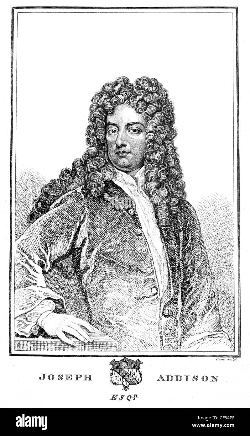 Joseph Addison 1672 1719 poète essayiste anglais politicien dramaturge homme de lettres le Spectator magazine Banque D'Images