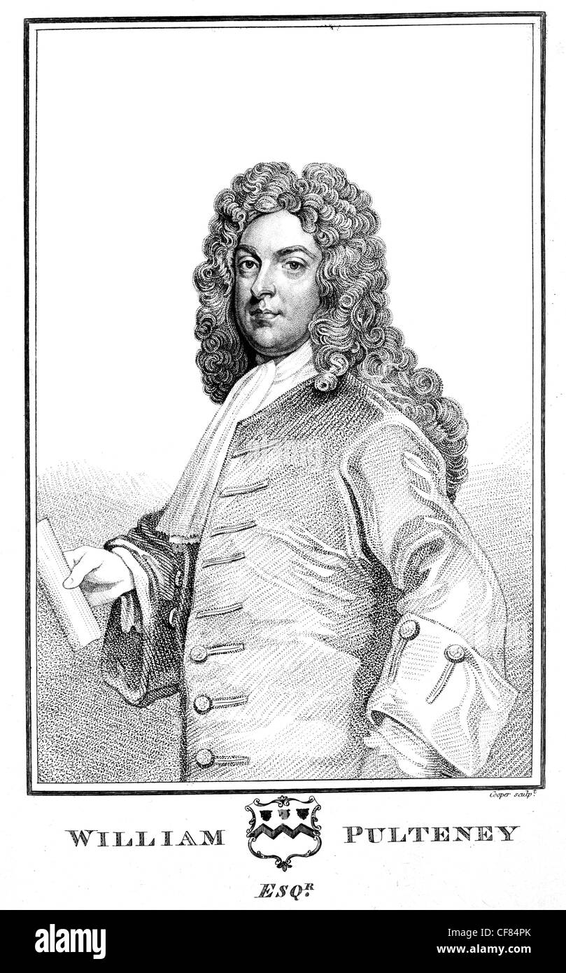 William Pulteney 1er comte de baignoire PC 1684 1764 homme politique anglais Premier ministre Whig Banque D'Images